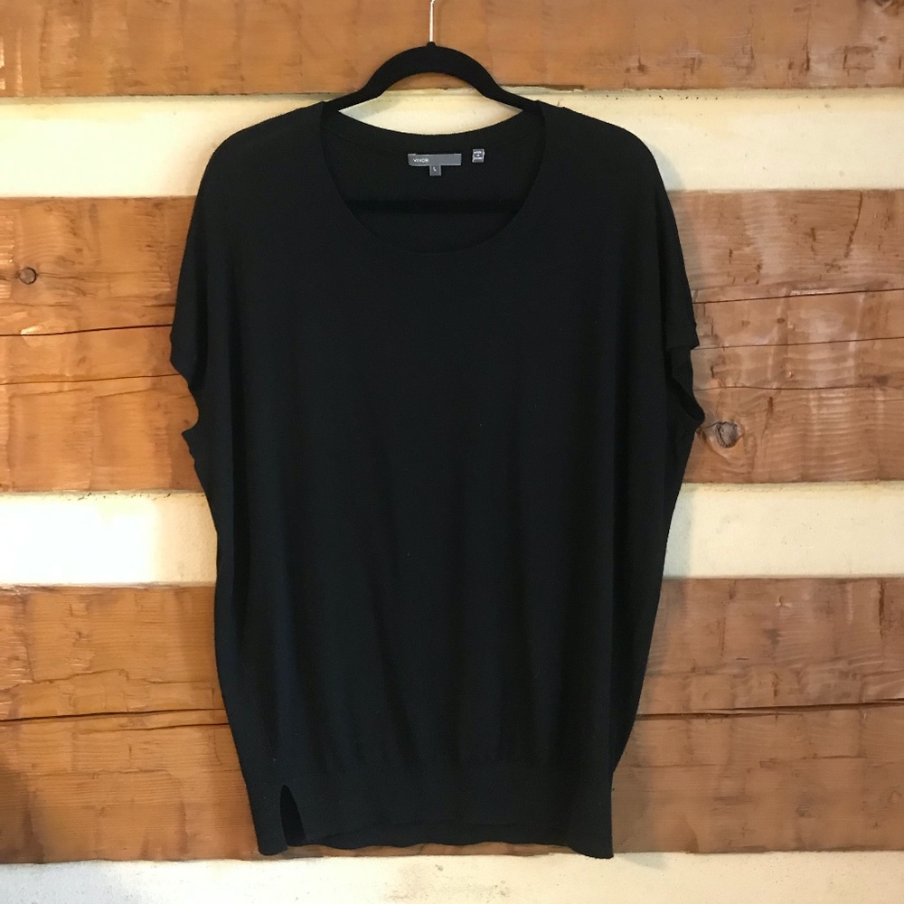 Cashmere-blend oversized knit sweater - Classic Black